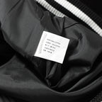 Chrome Hearts Cross Embroidered Leather Sleeve Varsity Jacket - Black Street Style 116