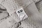 Chrome Hearts Gothic Cross Knit Cardigan - Black Grey Streetwear Jacket 904