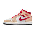 Air Jordan 1 Mid 'Light Curry Cardinal Red'