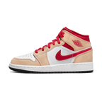 Air Jordan 1 Mid 'Light Curry Cardinal Red'