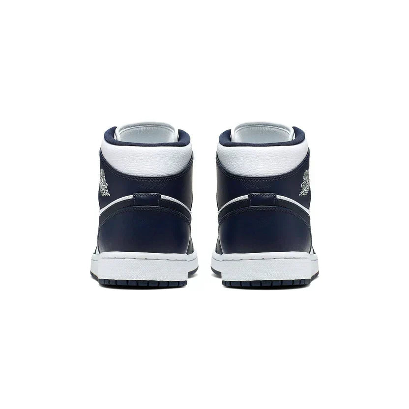 Air Jordan 1 Mid 'White Metallic Gold Obsidian'